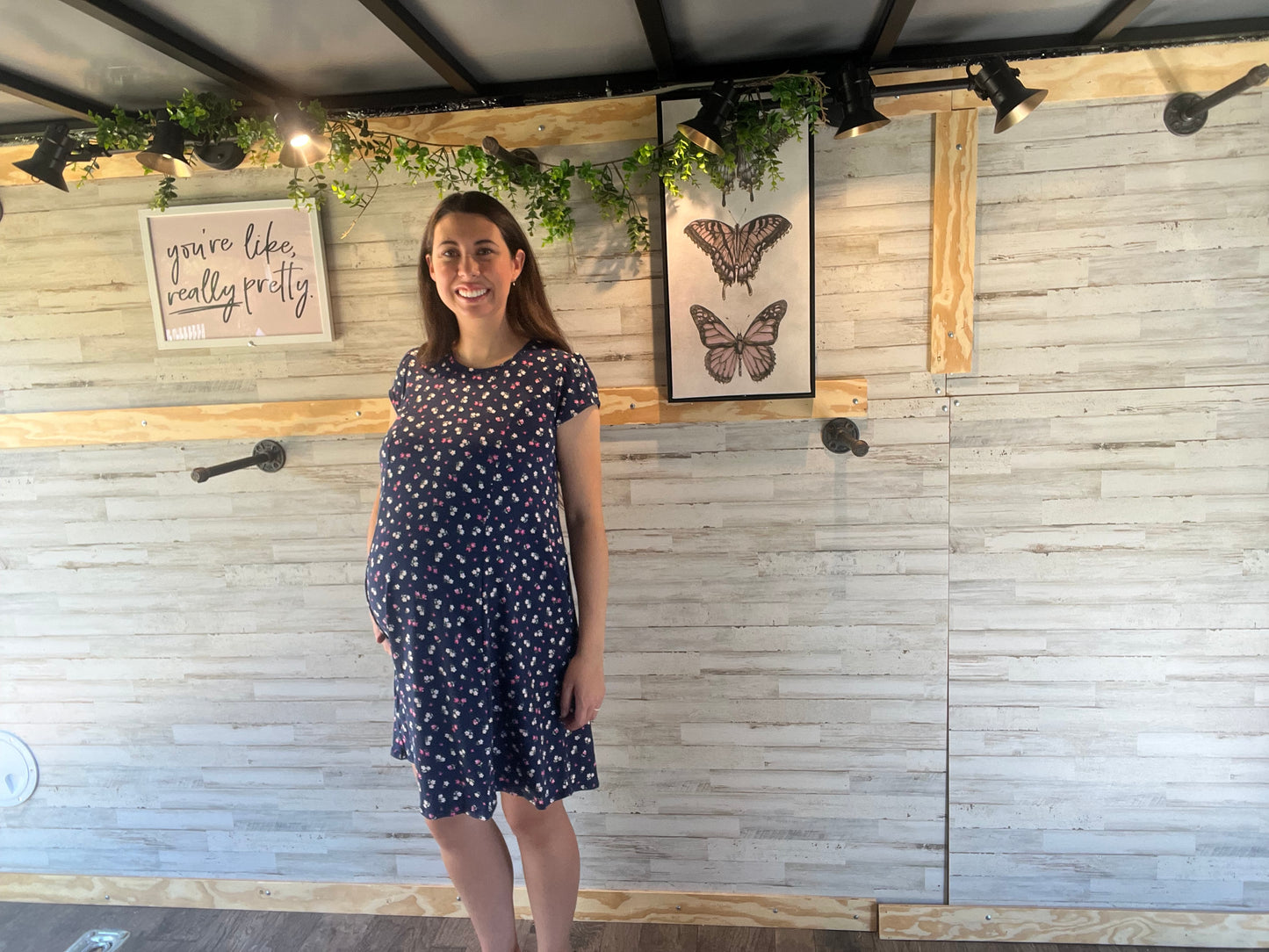 Ditsy Floral Flared Maternity Mini Dress