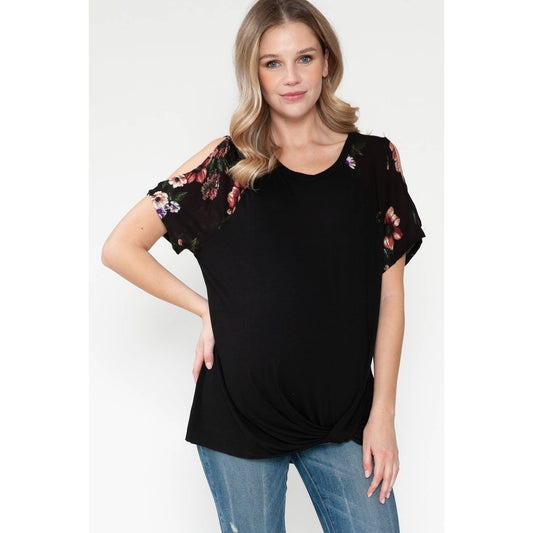 Maternity Floral Short Sleeve Spring/Summer Top