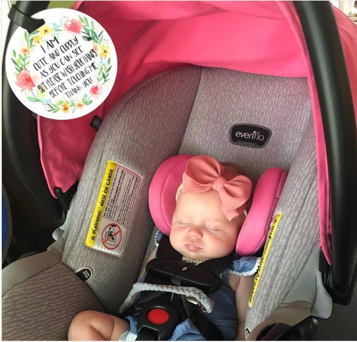 Cute Flower No Touching and Stroller Tag