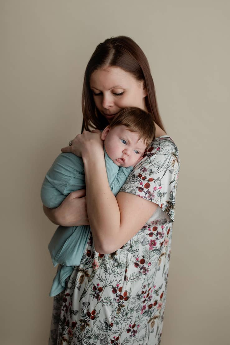 Floral Mommy Labor and Delivery/ Nursing Gown
