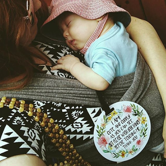 Cute Flower No Touching and Stroller Tag