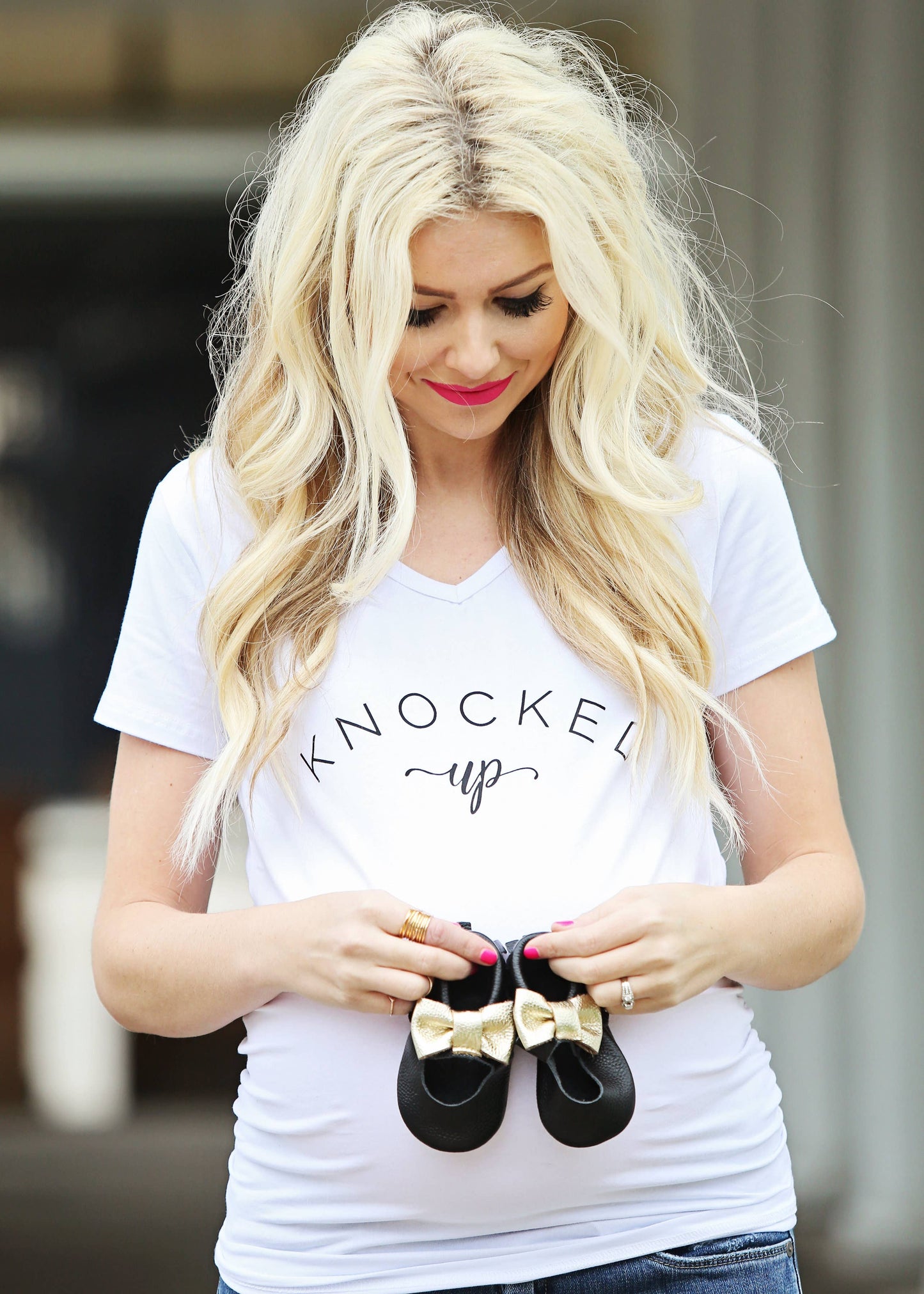 KNOCKED UP Maternity Shirt - Pregnancy, Gender Reveal