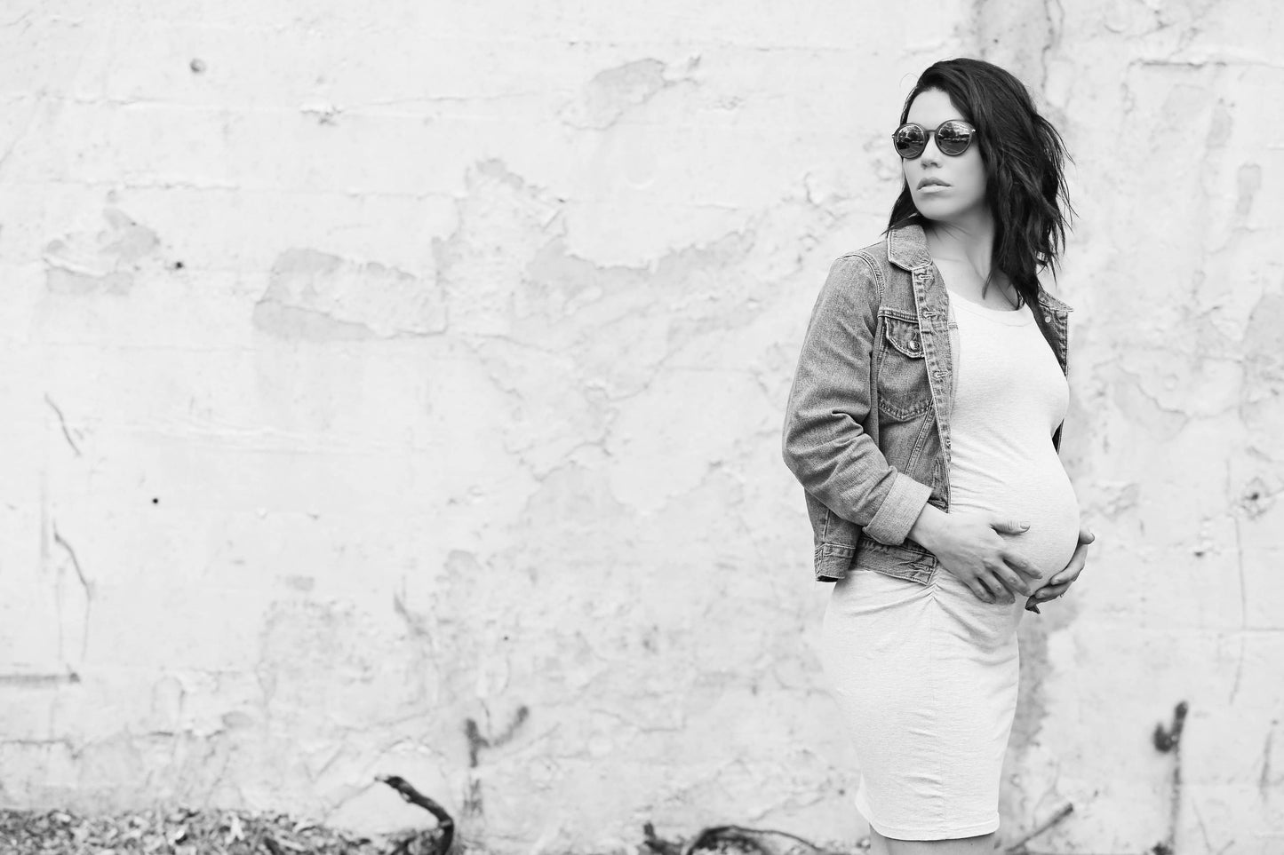 Grey Maternity Dress - Pregnancy Dress