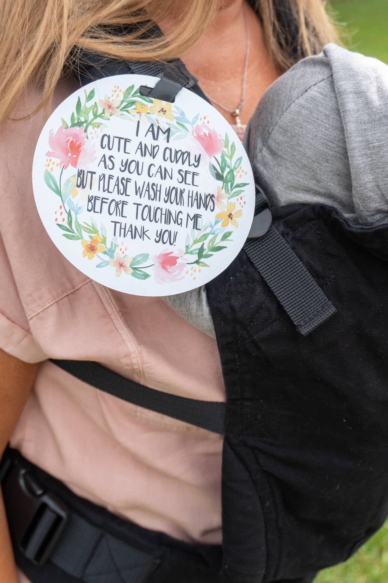 Cute Flower No Touching and Stroller Tag
