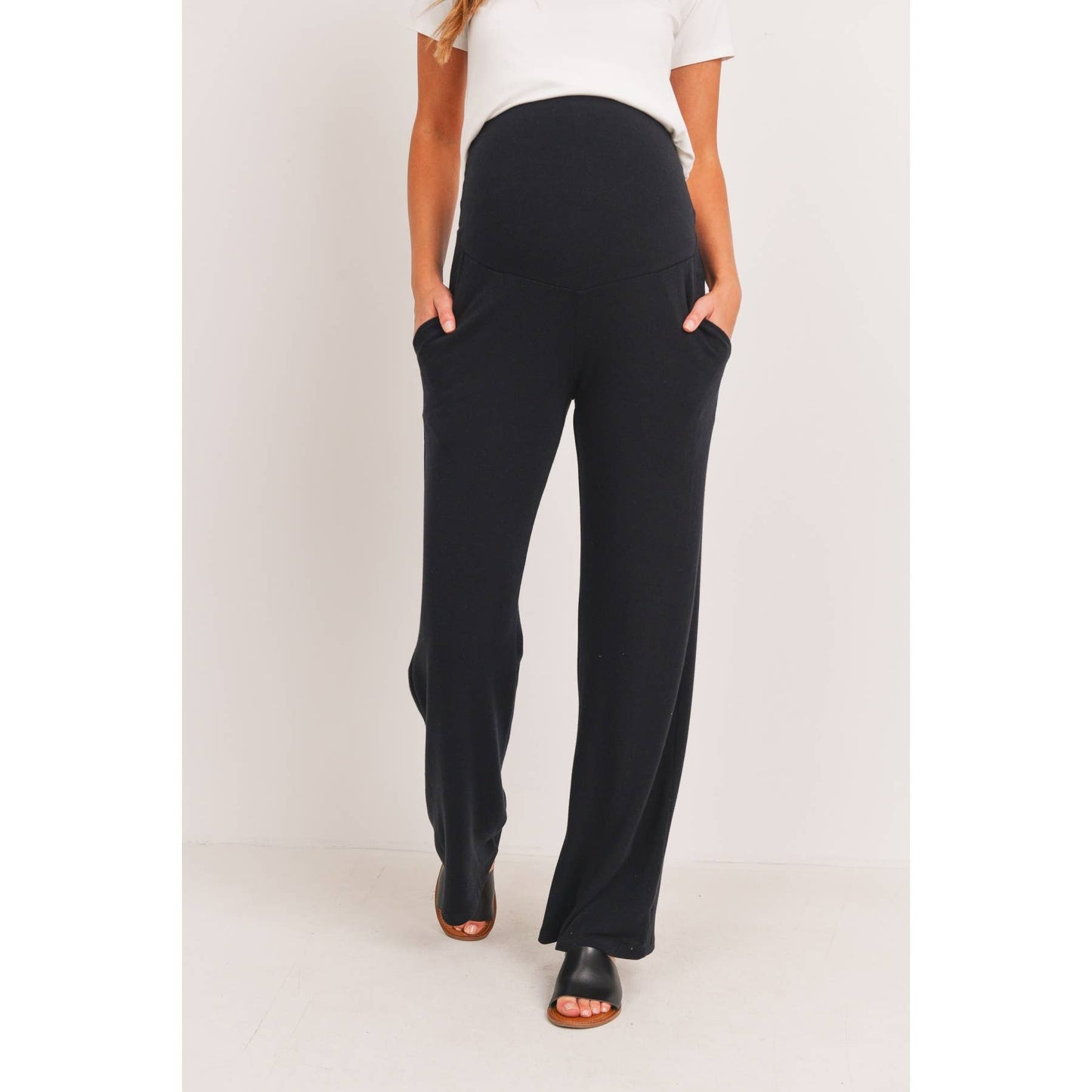 Straight Leg Maternity Terry Lounge Pants