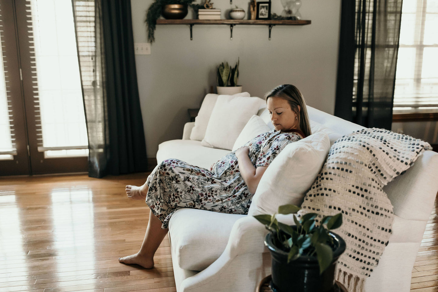 Floral Mommy Labor and Delivery/ Nursing Gown