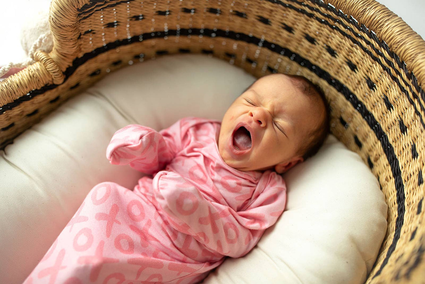 XOXO Love Valentine's Day Knotted Newborn Baby Gown
