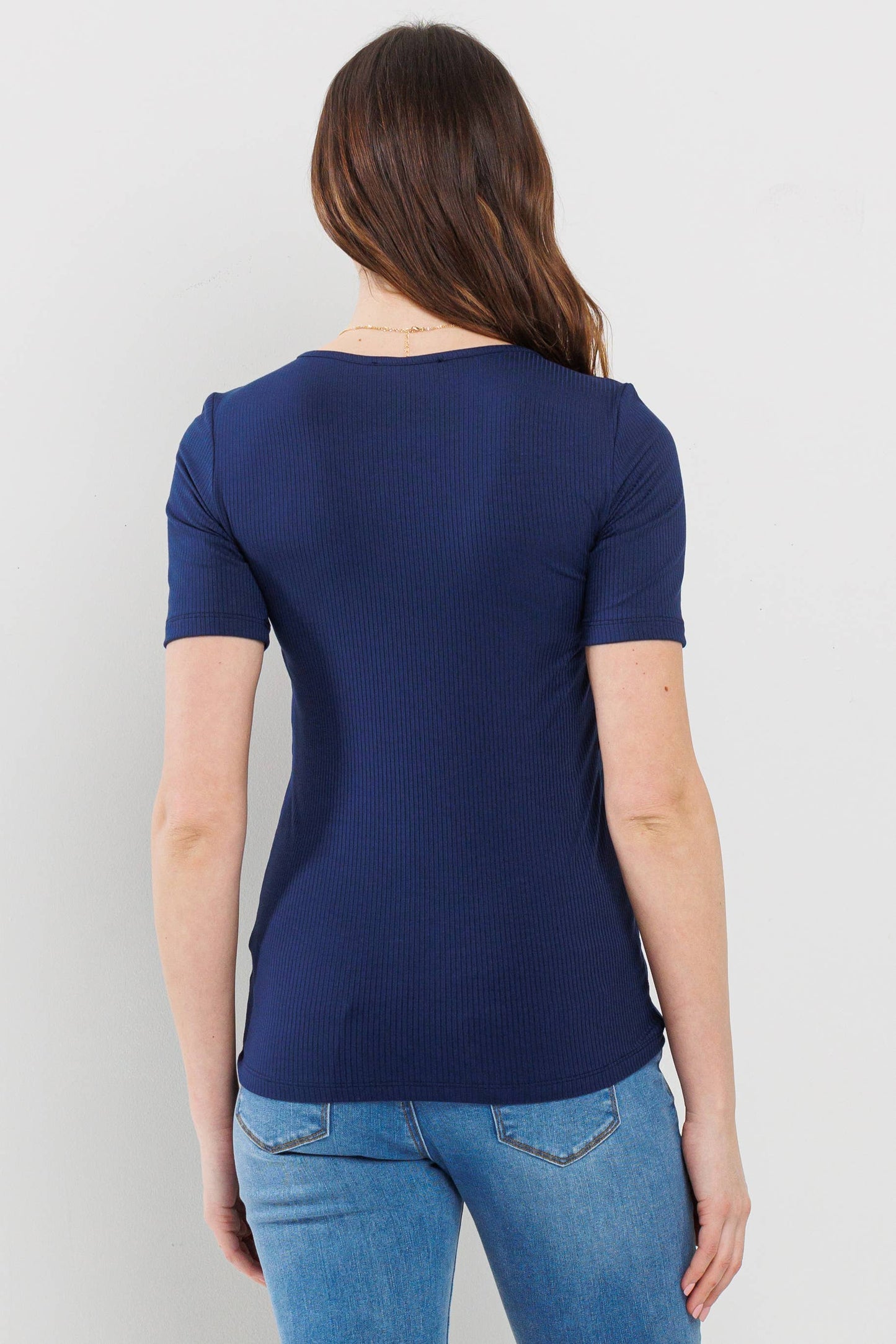 Double Layer Front Maternity Nursing Short Sleeve Top